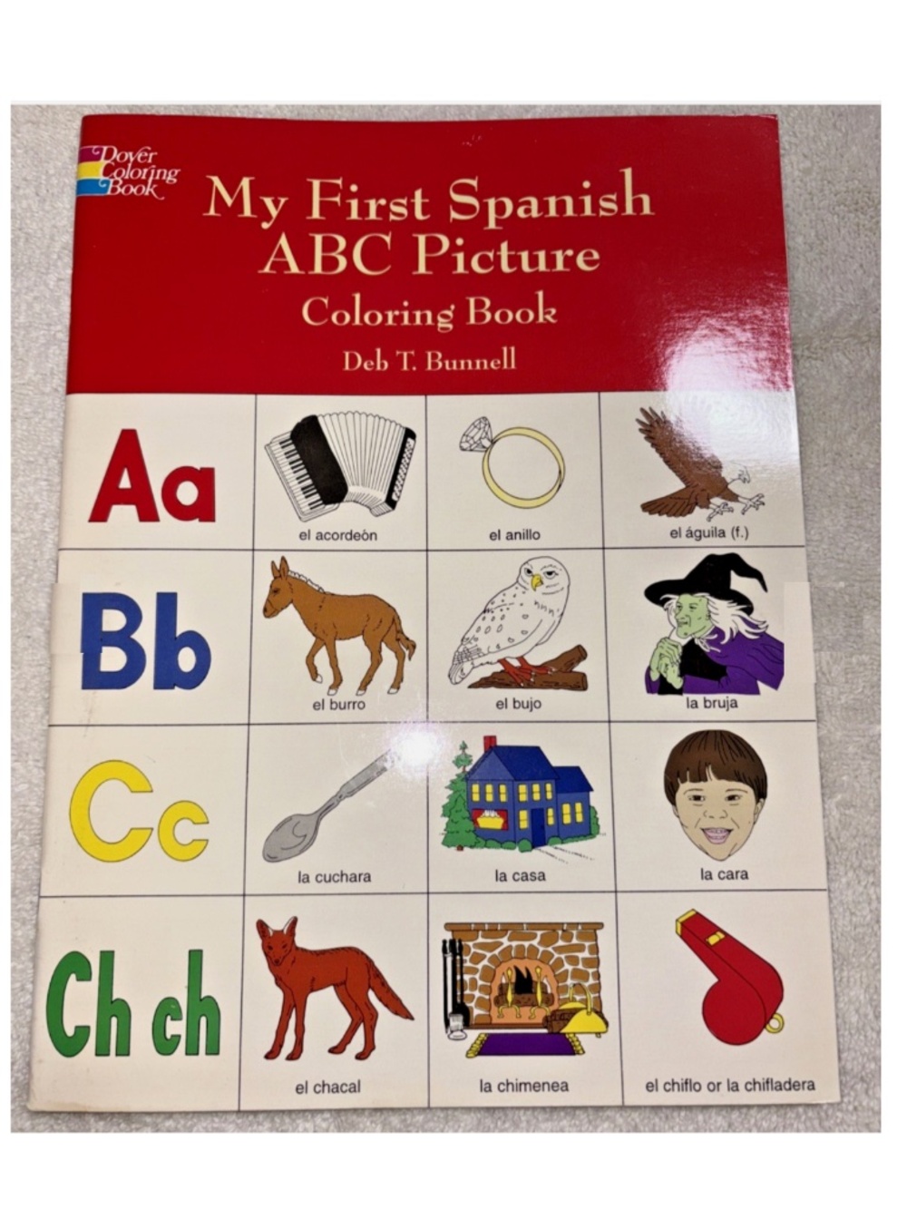 My First Spanish ABC Picture Coloring Book – Dover Bilingual Kids